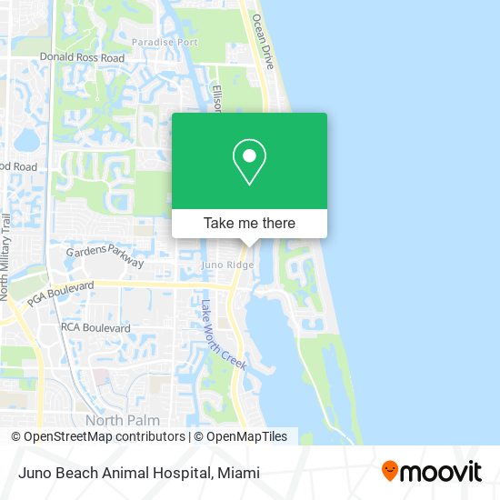 Juno Beach Animal Hospital map