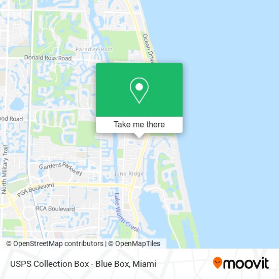 USPS Collection Box - Blue Box map