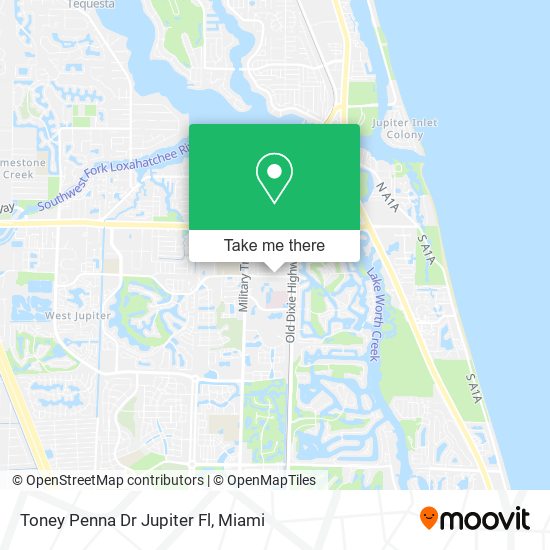 Toney Penna Dr Jupiter Fl map