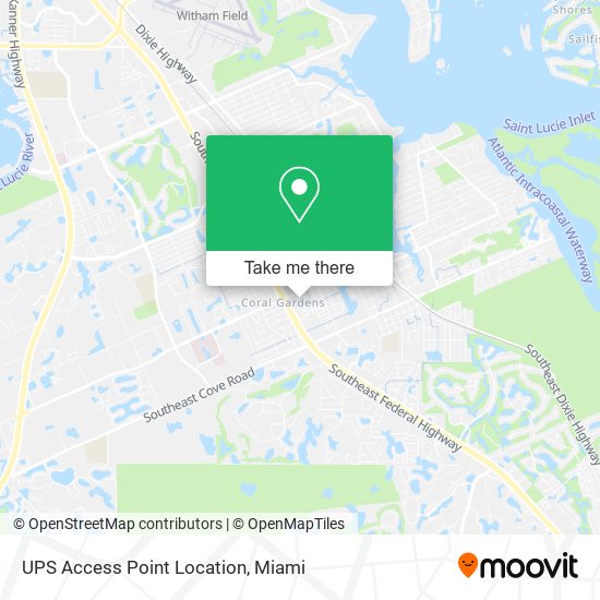 UPS Access Point Location map