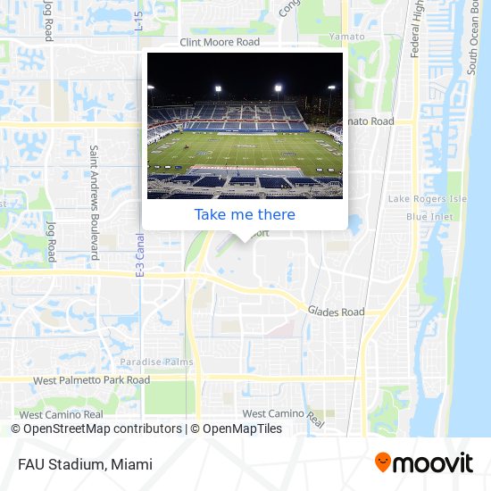 Mapa de FAU Stadium
