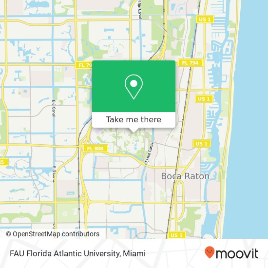 Mapa de FAU Florida Atlantic University