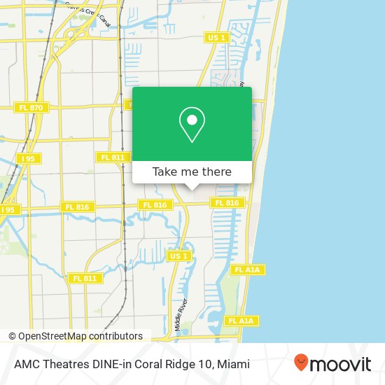 Mapa de AMC Theatres DINE-in Coral Ridge 10