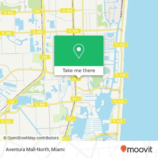 Aventura Mall-North map