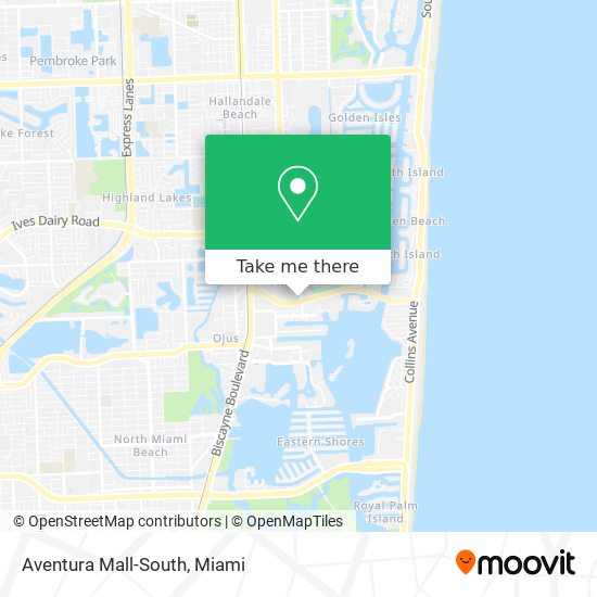 Aventura Mall-South map