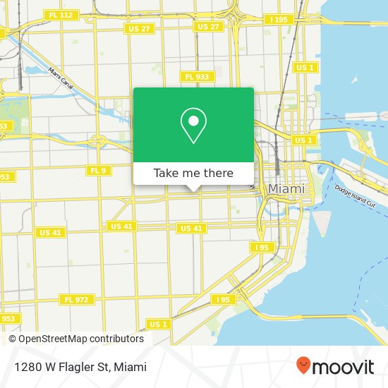 1280 W Flagler St map