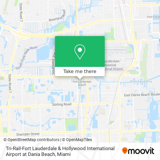 Tri-Rail-Fort Lauderdale & Hollywood International Airport at Dania Beach map