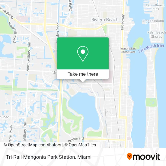 Tri-Rail-Mangonia Park Station map