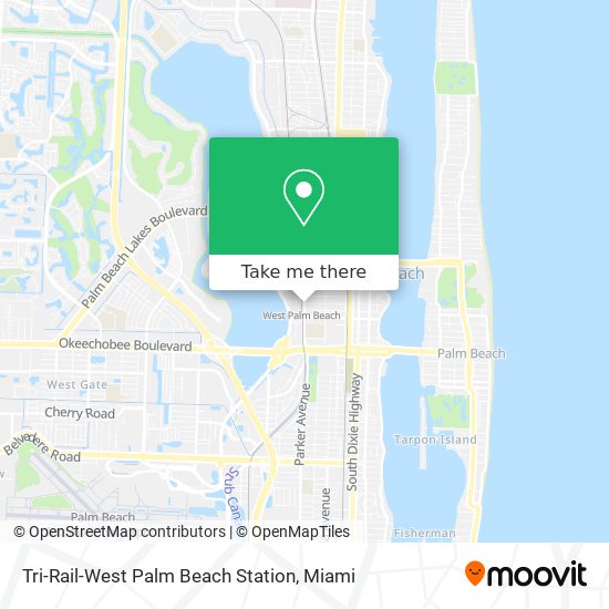 Tri-Rail-West Palm Beach Station map