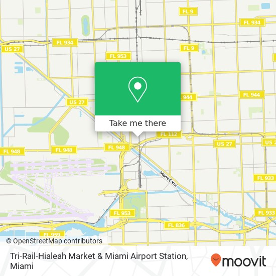 Tri-Rail-Hialeah Market & Miami Airport Station map