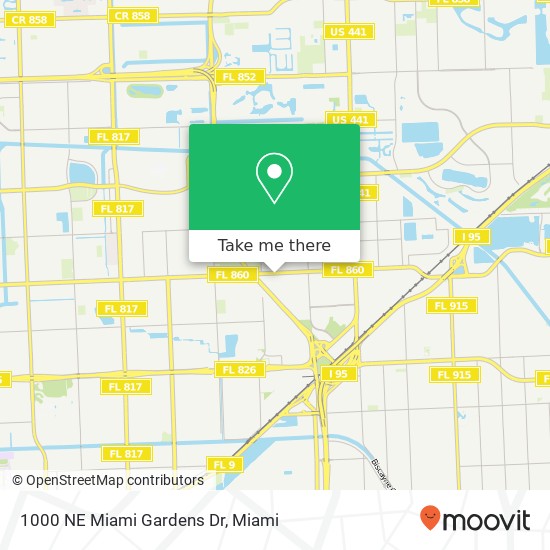 Mapa de 1000 NE Miami Gardens Dr