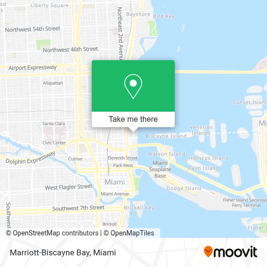 Marriott-Biscayne Bay map