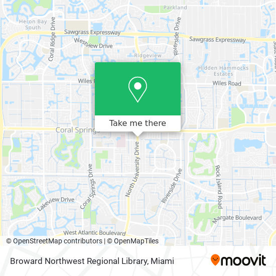 Broward Northwest Regional Library map