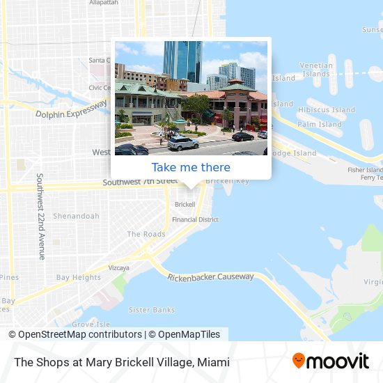 The Shops at Mary Brickell Village map