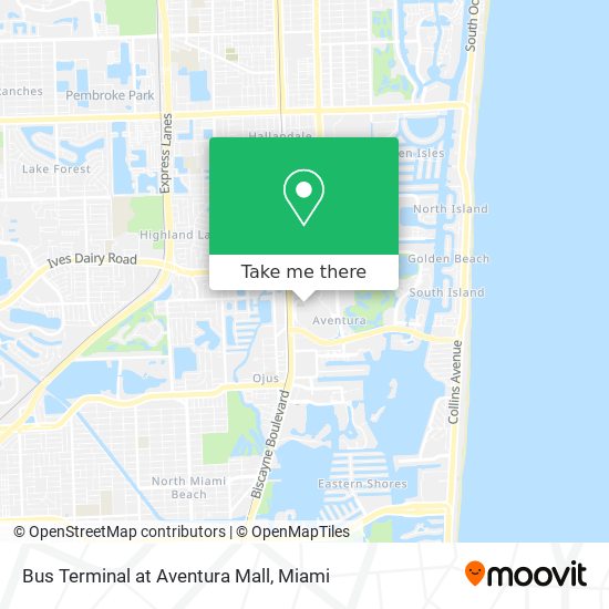 How to get to Bus Terminal at Aventura Mall in Miami by Bus or Train?