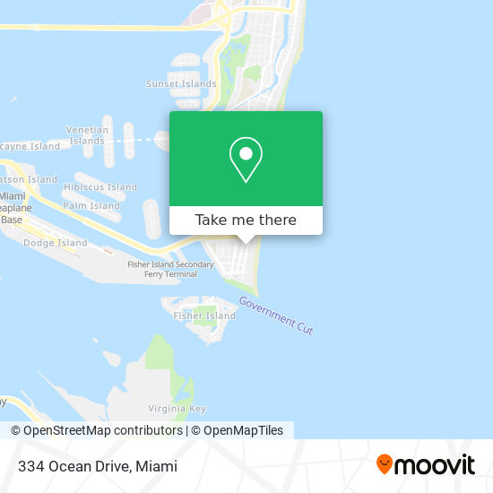 Mapa de 334 Ocean Drive