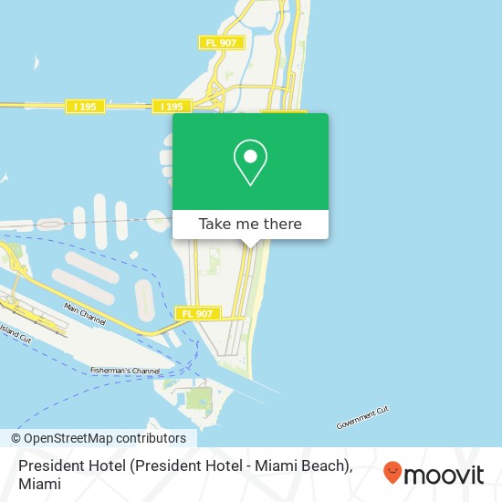 President Hotel (President Hotel - Miami Beach) map
