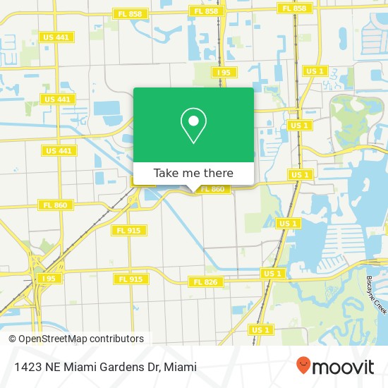 1423 NE Miami Gardens Dr map