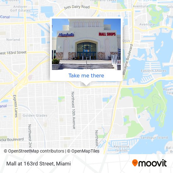 How to get to Aventura Mall in Miami by Bus or Train?