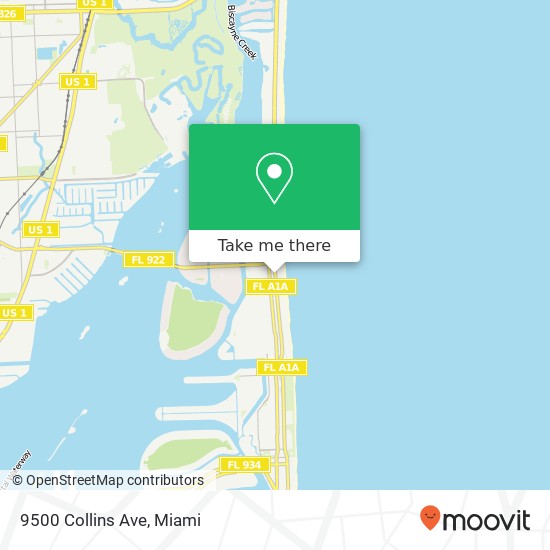 Mapa de 9500 Collins Ave