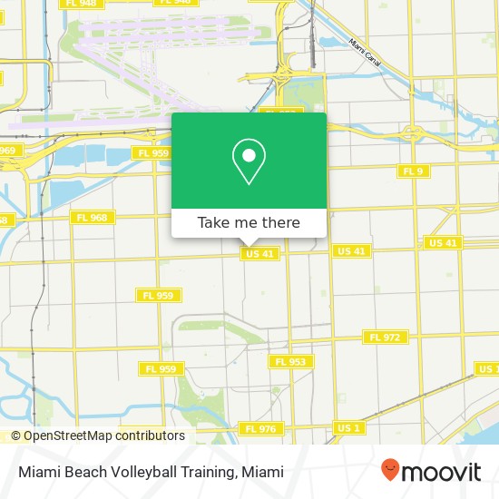 Miami Beach Volleyball Training map