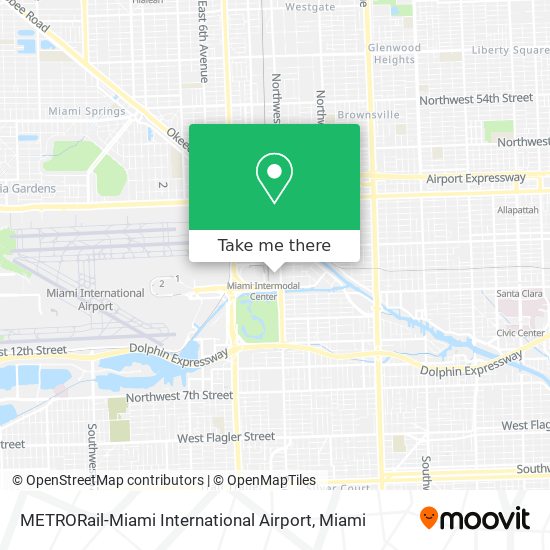 Mapa de METRORail-Miami International Airport