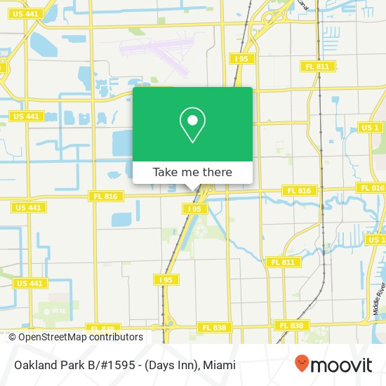 Oakland Park B / #1595 - (Days Inn) map