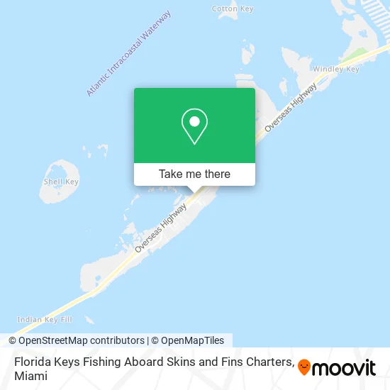 Florida Keys Fishing Aboard Skins and Fins Charters map