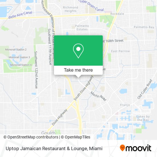 Mapa de Uptop Jamaican Restaurant & Lounge