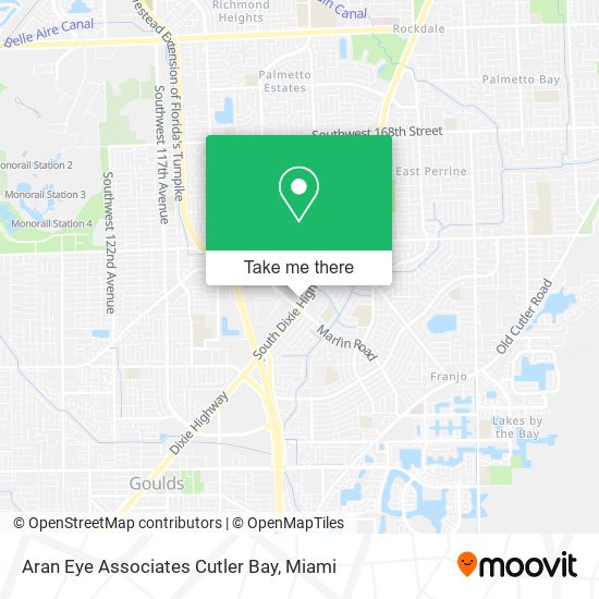 Mapa de Aran Eye Associates Cutler Bay