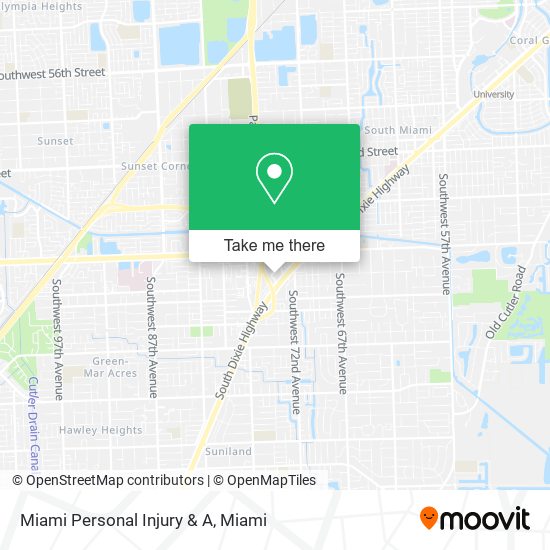 Mapa de Miami Personal Injury & A
