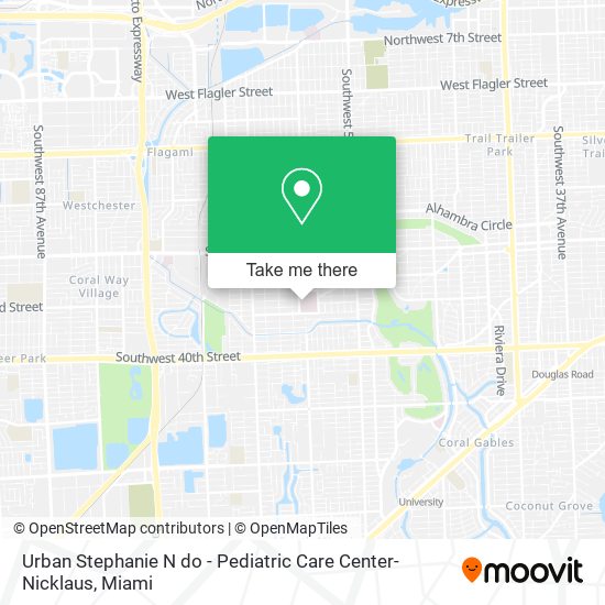 Mapa de Urban Stephanie N do - Pediatric Care Center-Nicklaus