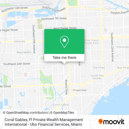 Mapa de Coral Gables, Fl Private Wealth Management International - Ubs Financial Services