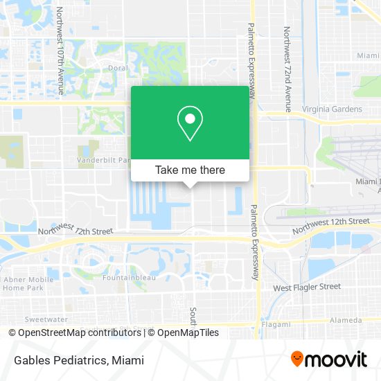 Gables Pediatrics map