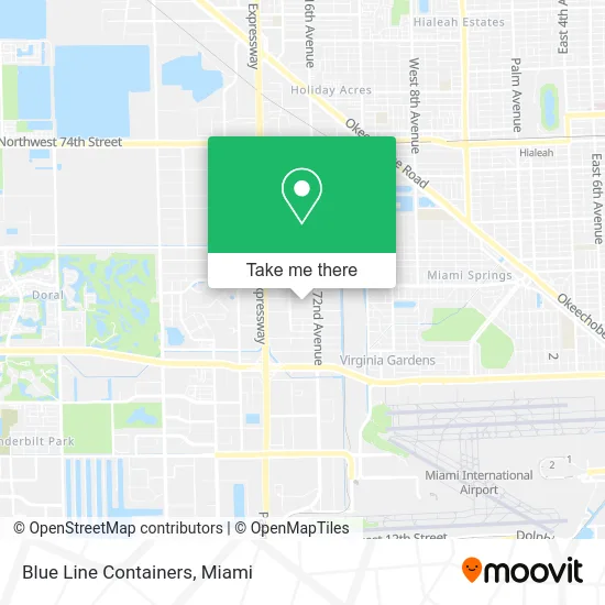 Blue Line Containers map