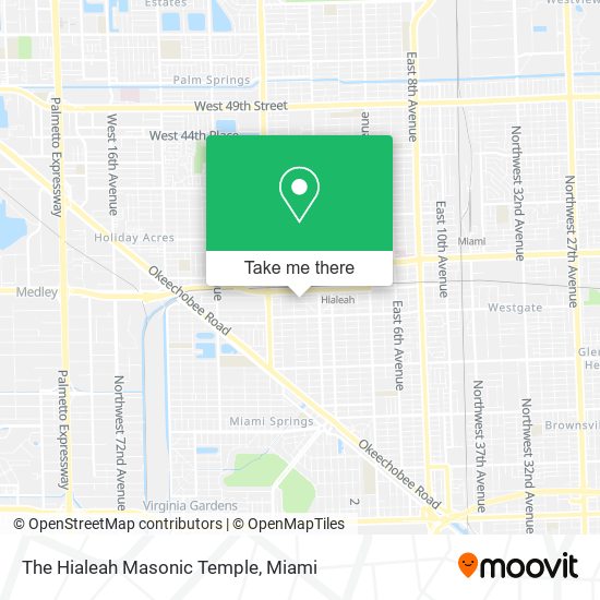 Mapa de The Hialeah Masonic Temple