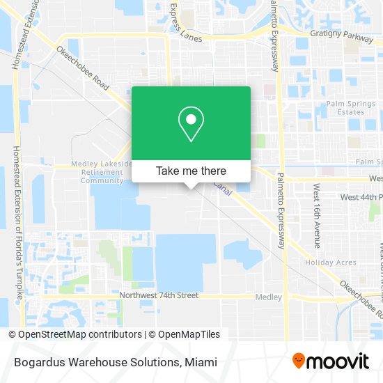 Mapa de Bogardus Warehouse Solutions