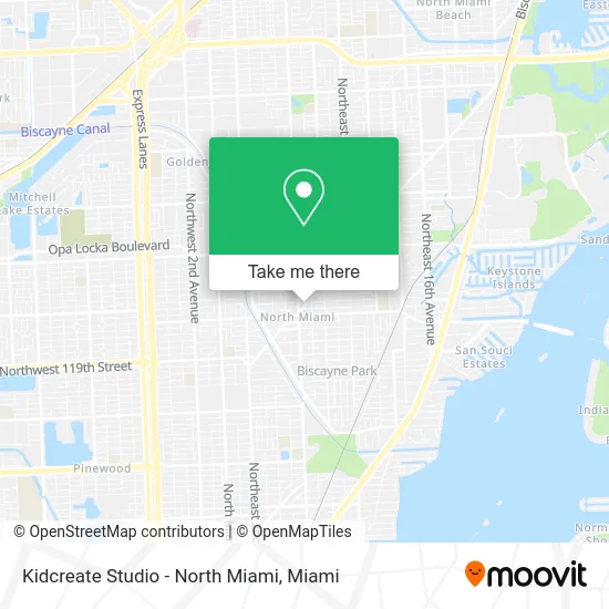 Kidcreate Studio - North Miami map