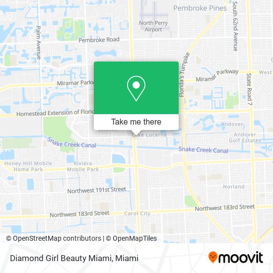Mapa de Diamond Girl Beauty Miami
