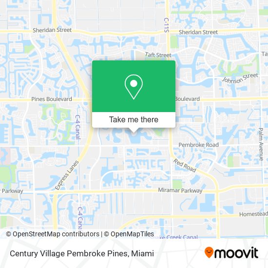 Mapa de Century Village Pembroke Pines