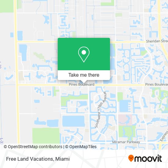 Free Land Vacations map