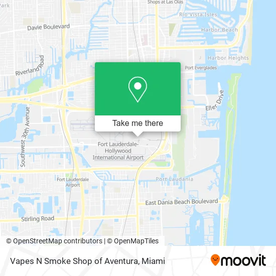 Mapa de Vapes N Smoke Shop of Aventura