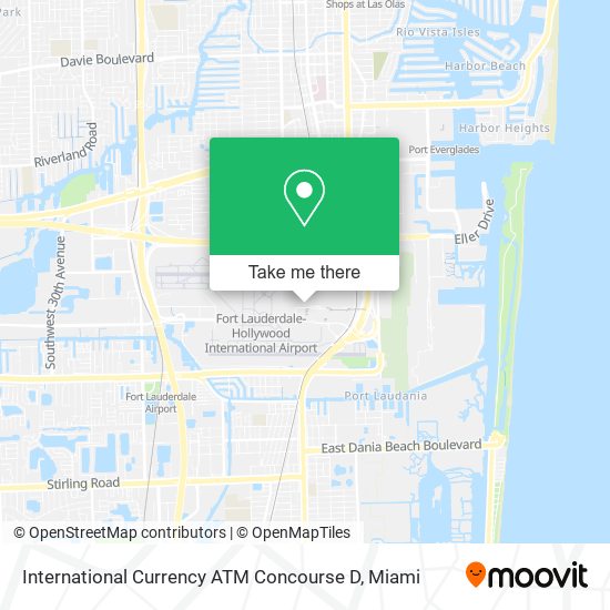 International Currency ATM Concourse D map