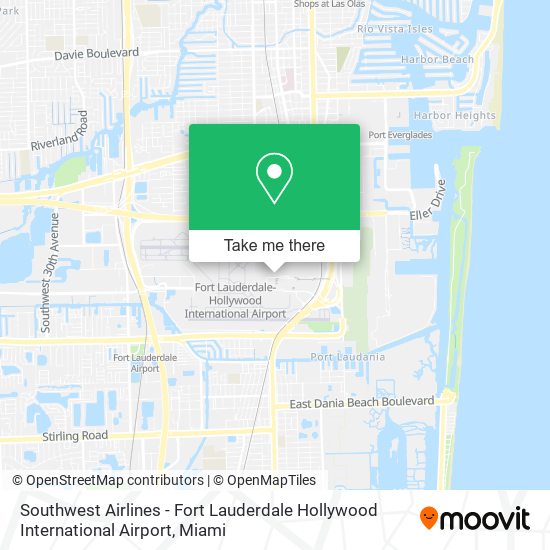 Mapa de Southwest Airlines - Fort Lauderdale Hollywood International Airport