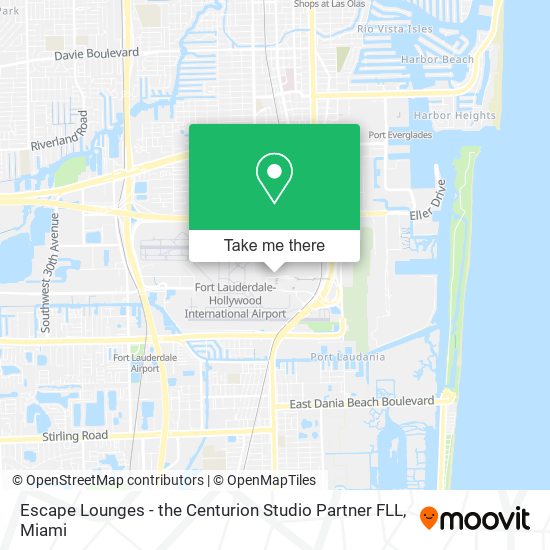 Mapa de Escape Lounges - the Centurion Studio Partner FLL