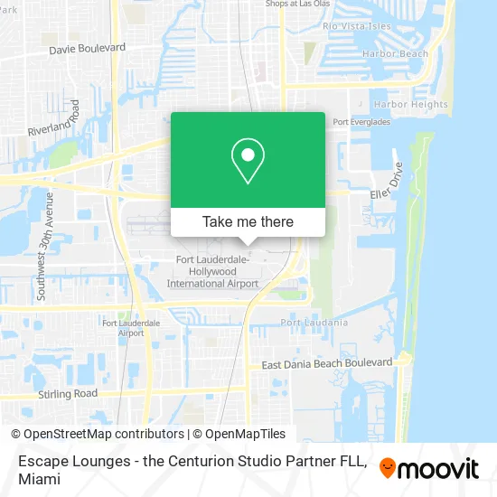 Mapa de Escape Lounges - the Centurion Studio Partner FLL