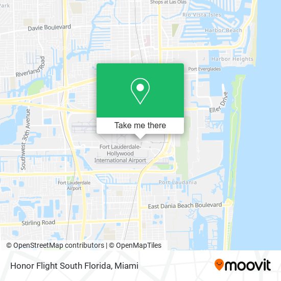 Honor Flight South Florida map