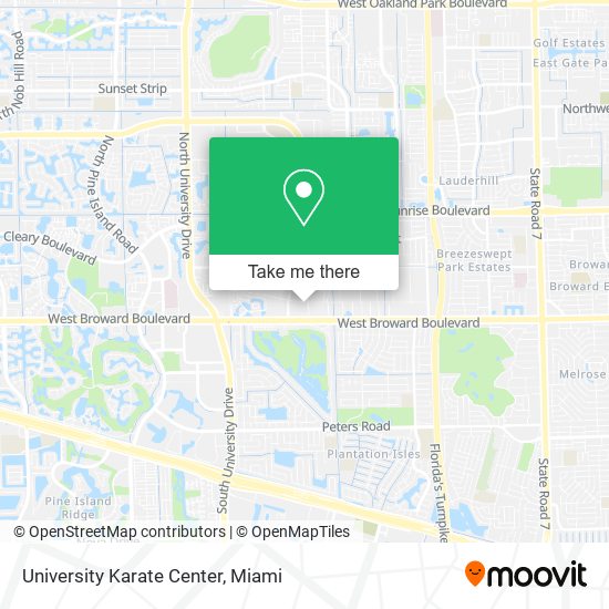 University Karate Center map