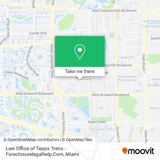 Mapa de Law Office of Tepps Treco -Foreclosurelegalhelp.Com
