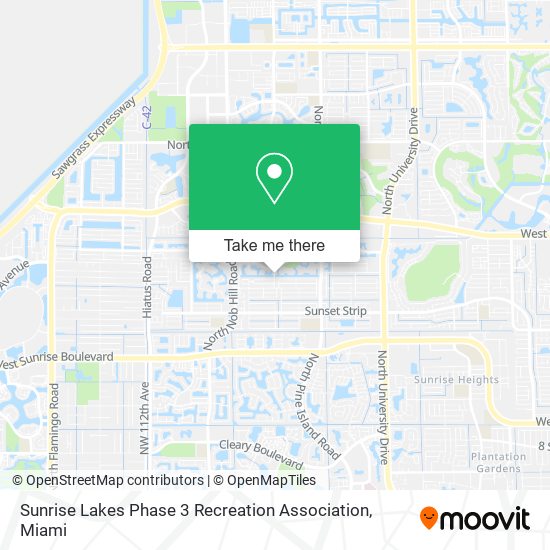 Sunrise Lakes Phase 3 Recreation Association map